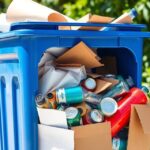 what goes into blue recycle bin