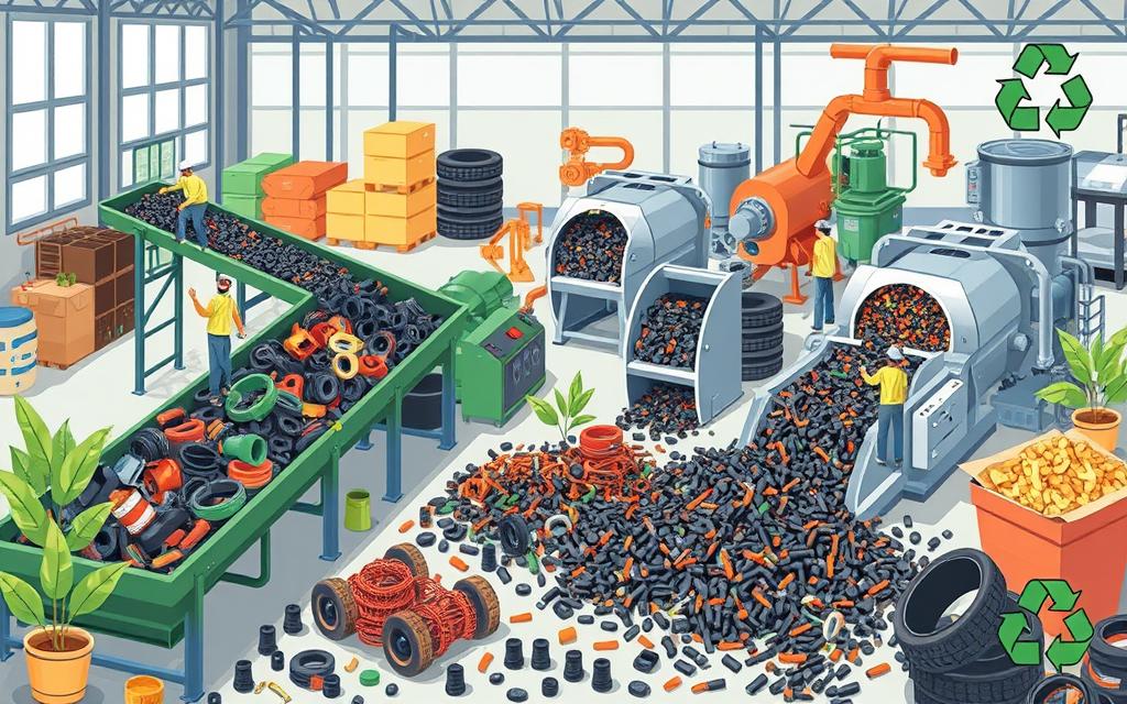 rubber recycling process