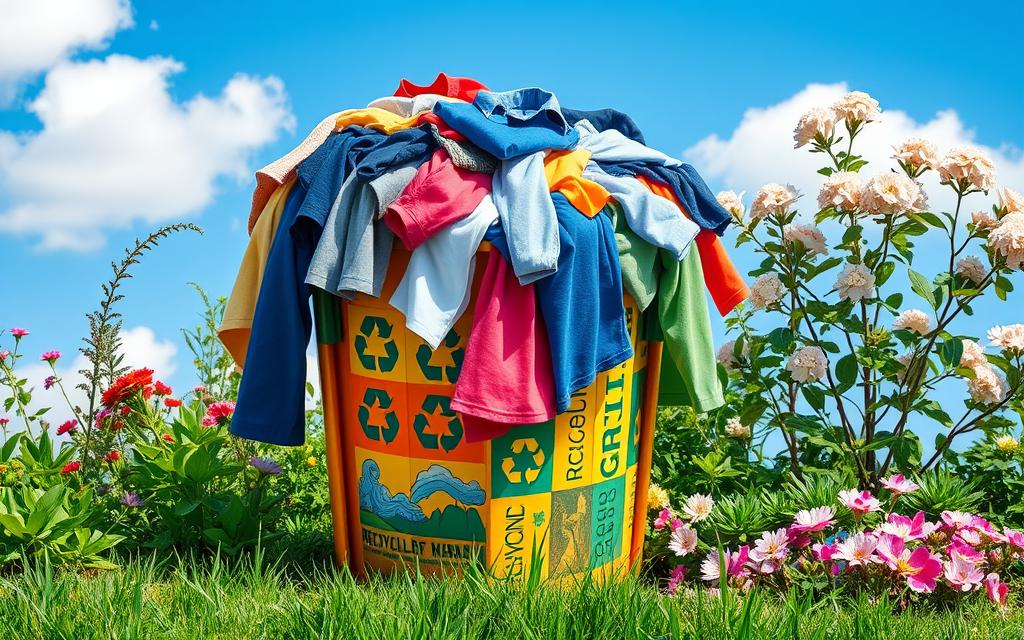 can clothes go in recycling bin
