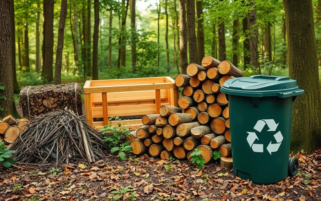 can wood go in recycle bin