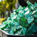 can you put broken glass in recycling