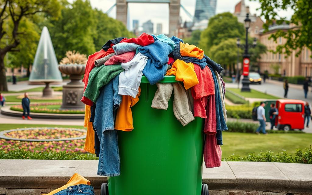 can you put clothes in the recycling bin uk