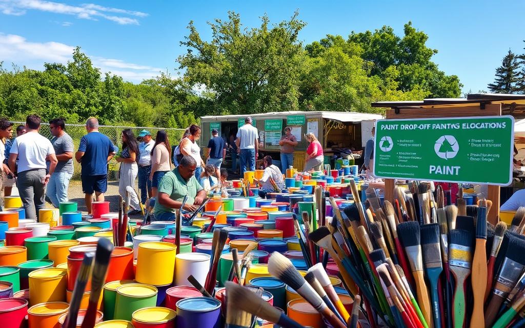 Local drop-off sites for paint recycling