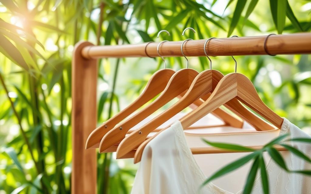 eco-friendly bamboo hangers