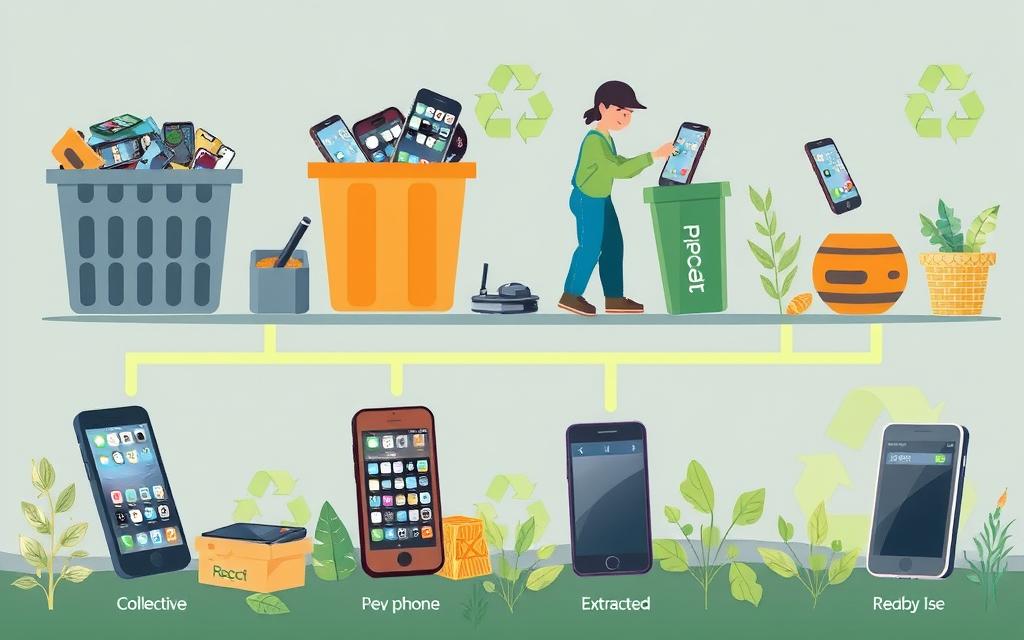 mobile phone recycling process
