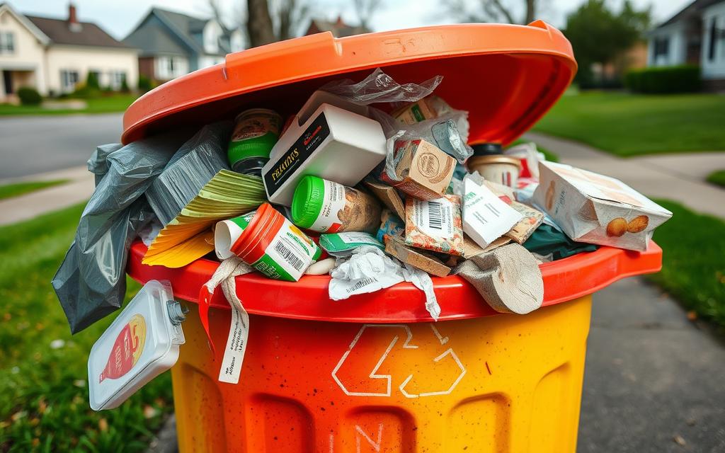 non-recyclable items