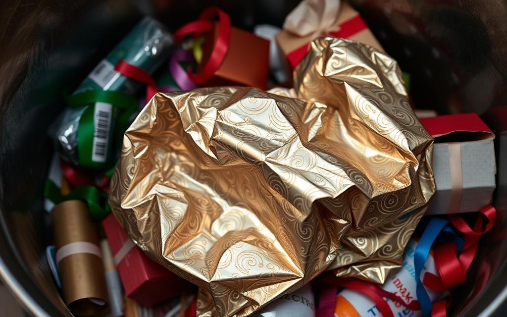 non-recyclable wrapping paper