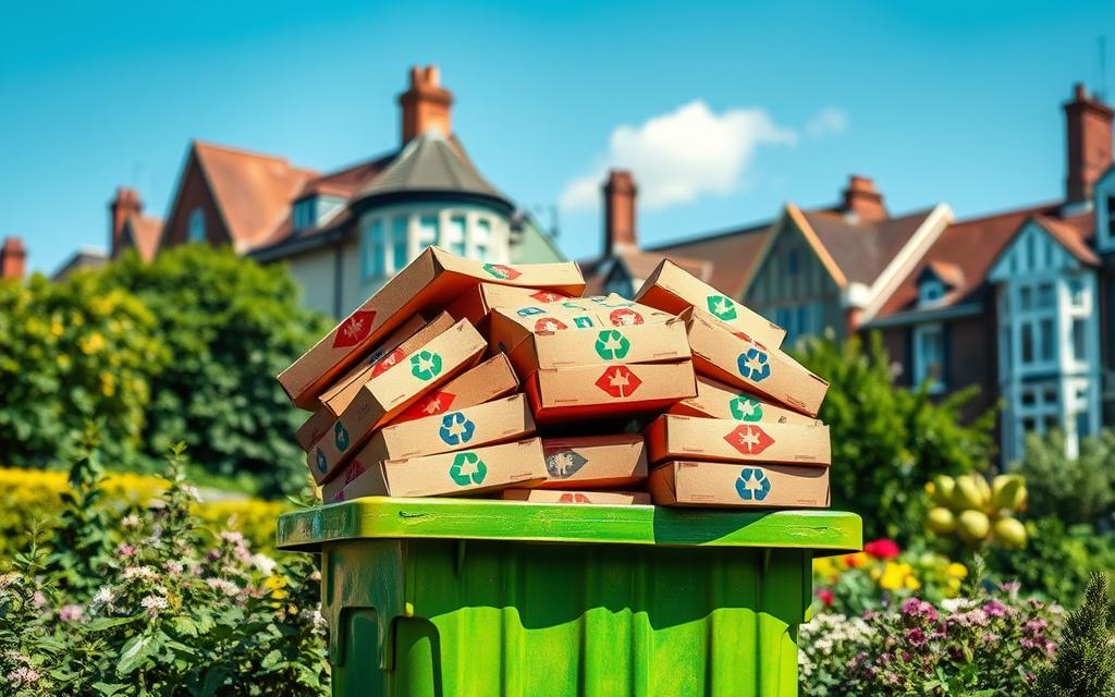 can you recycle pizza boxes uk