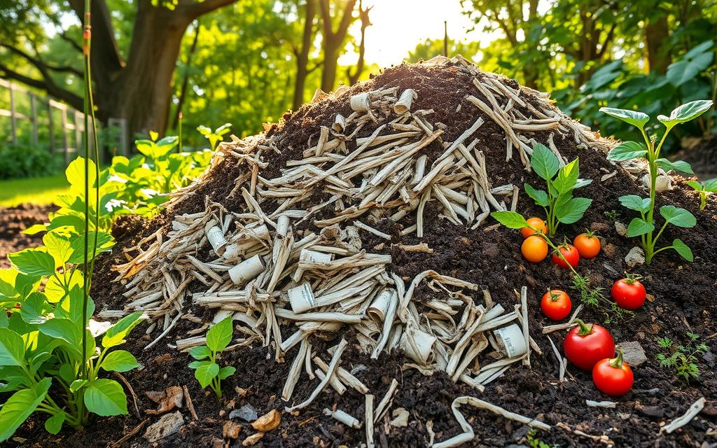 composting newspaper