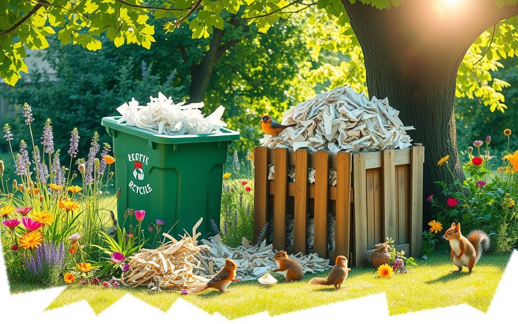 how to recycle shredded paper uk