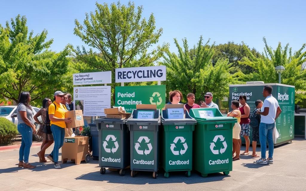 local drop-off points for cardboard recycling