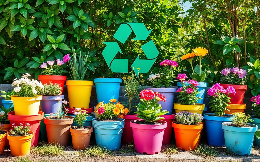 recycling plastic pots