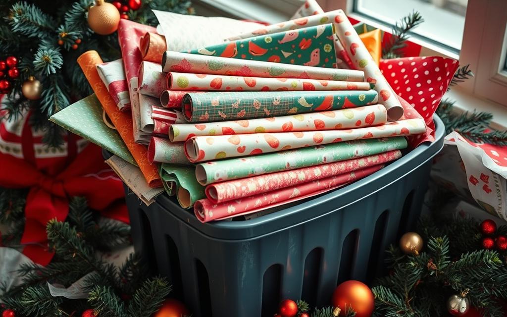 Xmas wrapping paper recycling