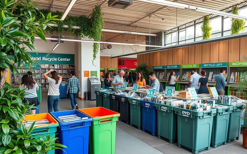recycling centres for DVDs
