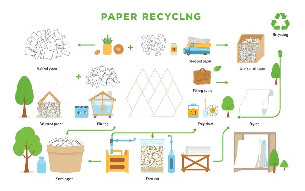 step-by-step paper recycling