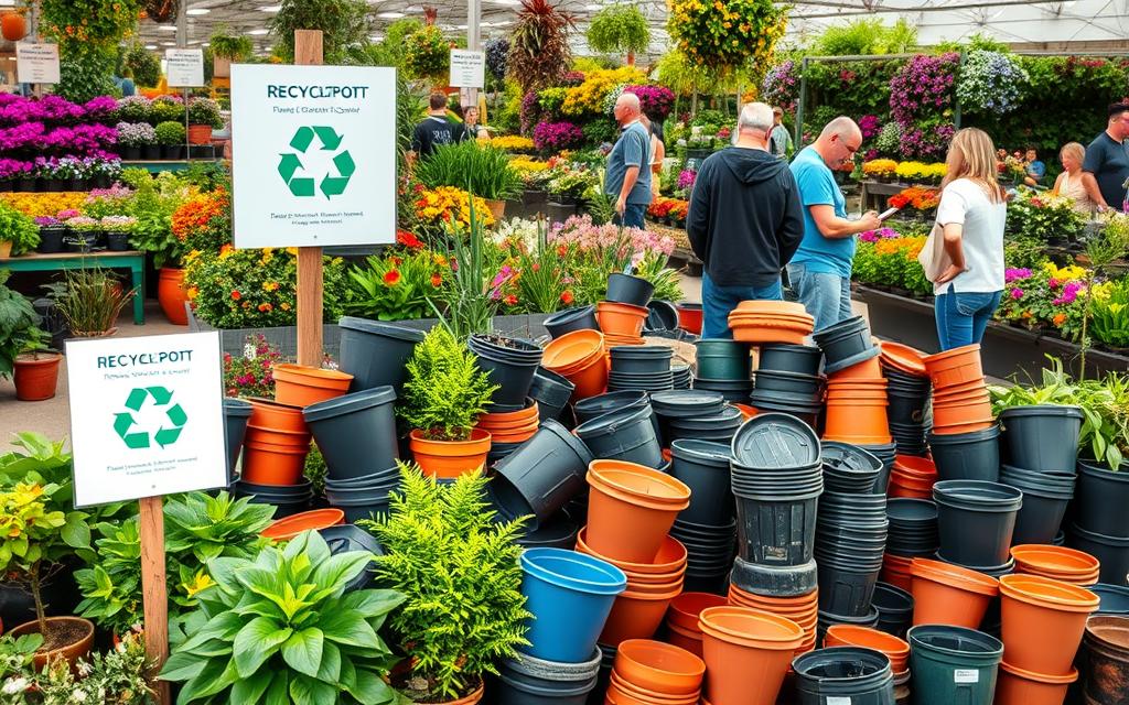 which garden centres recycle plant pots near me