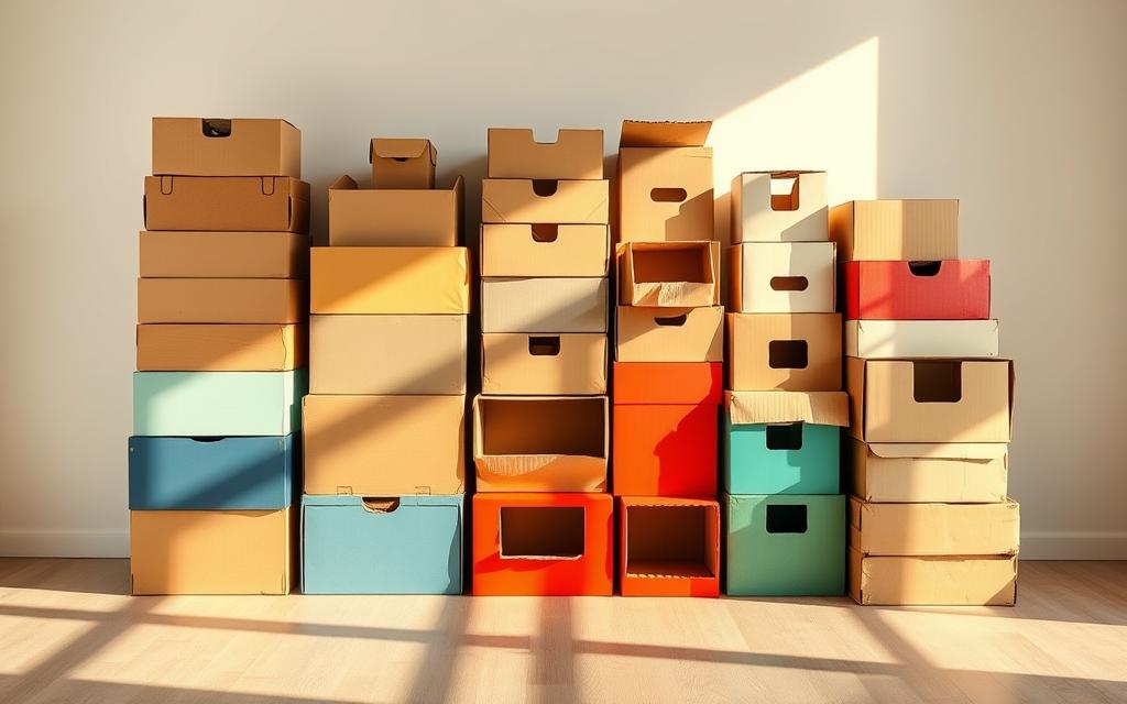 cardboard boxes reuse