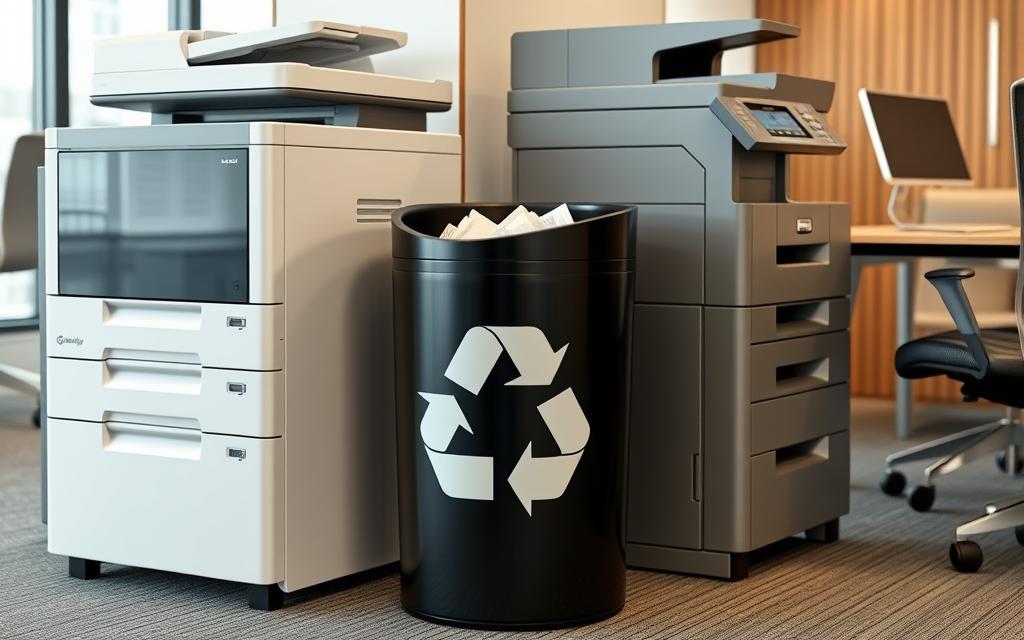 office recycling bins