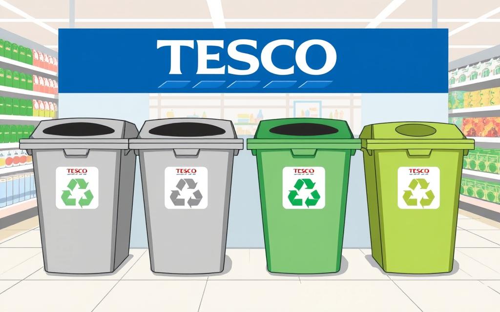 recycling bins at tesco