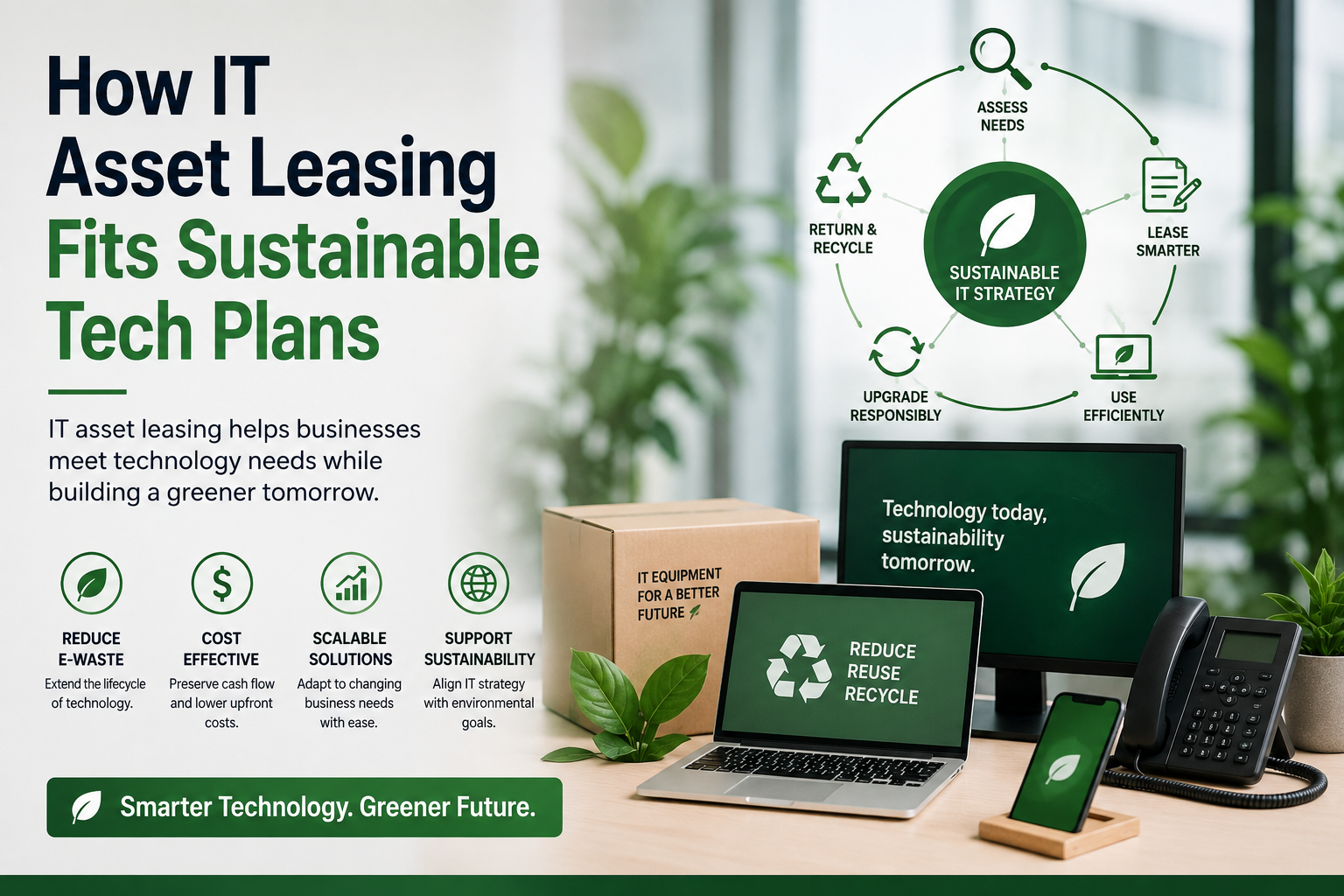 Learn how IT asset leasing supports sustainable technology plans by reducing e-waste, improving resource efficiency, and promoting responsible IT asset lifecycle management.